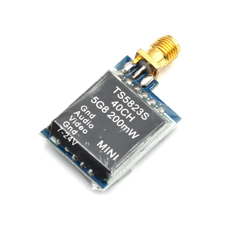 

TS5823S 5.8G 200 mW 40CH Mini transmisor inalámbrico AV para multicóptero QAV250 5823 VTX