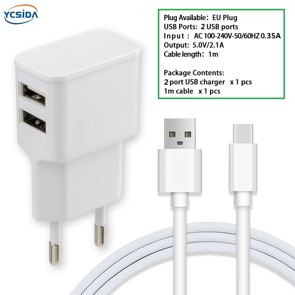 

EU Plug Travel Charger adapter with Type-C cable For Huawei P20 nova Mate 10 Mate RS V10 /OPPO R17 Find X A7x/for Xiaomi mi8