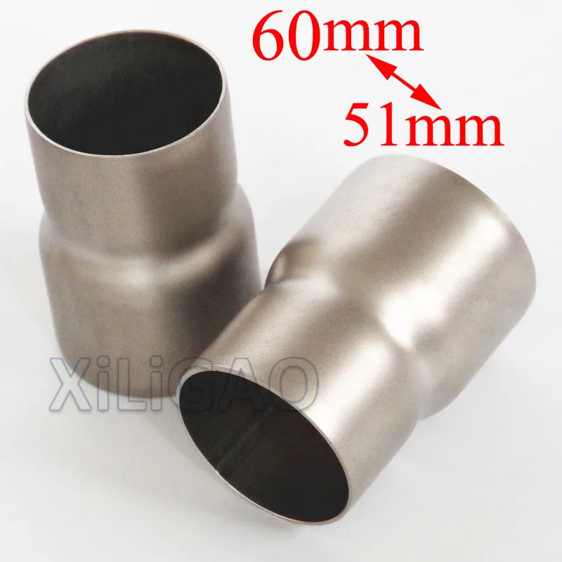 

Motorcycle Exhaust Connect Pipe 60MM to 51MM Conversion Interface Stainless Steel Motorcycle Exhaust Pipe Adapter JK001
