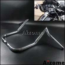 Хромированный 1-1/" Ape вешалка для мотоцикла 16" Rise Monkey Bagger Bars руль для Harley Batwing обтекатель Electra Glide FLHTC