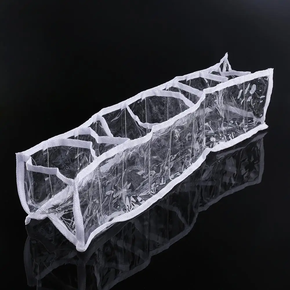 

6/8/9 Grid PVC Closet Organizer Storage Box Container for Underwear Bra Socks Ties Scarves Drawer Divider