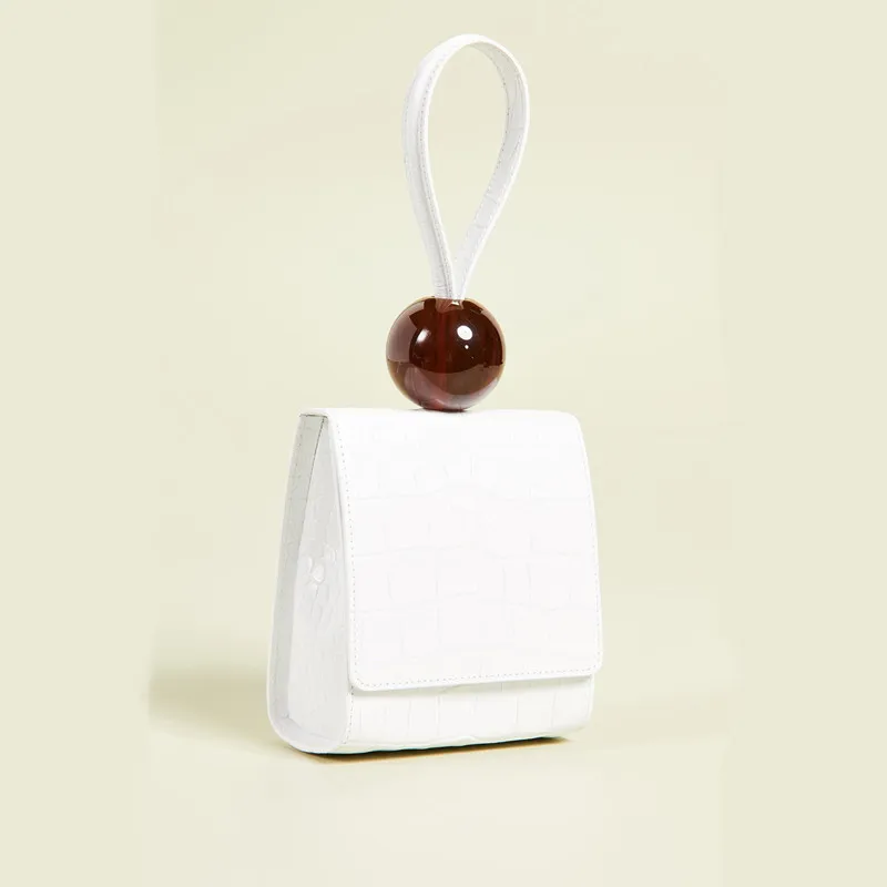 Skup Luksusowe torebki damskie torebki projektant wzór krokodyla kulka akrylowa mała klapa Box torba Malas De Senhora Casual Clutch Bag kobiety