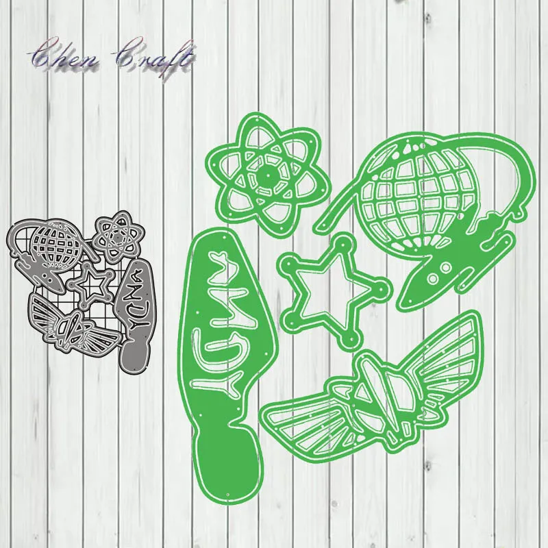

Globe aircraft etc Metall Cutting Dies Stencil for Scrapbooking Card Making New Embossing Die Cut Template