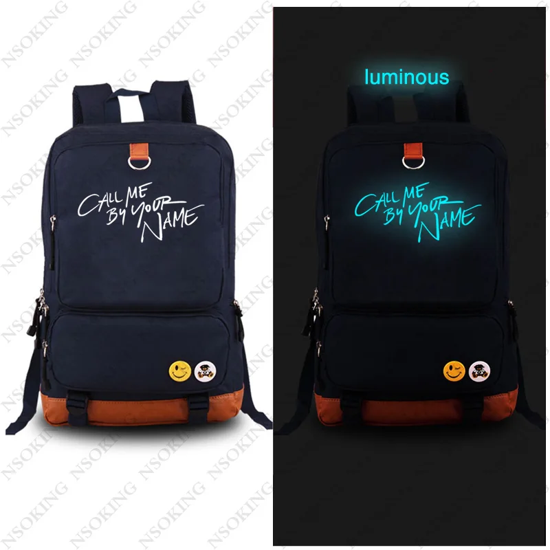 Новые рюкзаки позвоните мне по имени рюкзак с принтом «Аниме Косплей» модная Холщовая Сумка Студенческая светящаяся школьная сумка унисекс дорожные сумки