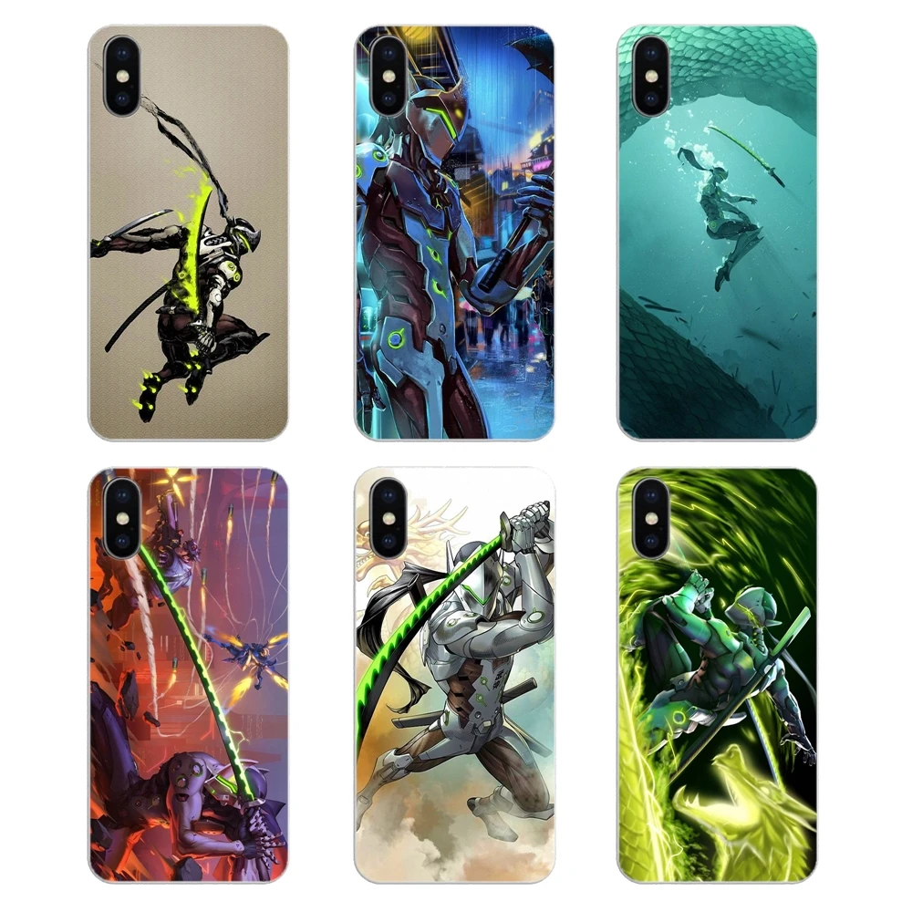 

Overwatch Genji Character Trailer For iPod Touch iPhone 4 4S 5 5S 5C SE 6 6S 7 8 X XR XS Plus MAX Soft Transparent Cases Covers