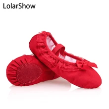 Новинка; розовые мягкие брезентовые балетки для девочек; тапочки; SZ 8-13