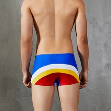 Новые для мужчин с принтом листьев плавание костюм гей розовое бикини Одежда S-XL полиэстер мужской мужские плавки