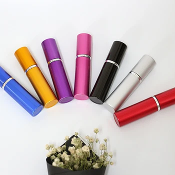 

5ml 20pcs Black Smooth Aluminum Perfume Spray Bottle Travel Mini Glass Pafum Spary Atomizer Refillable Bottles