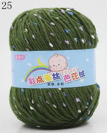 High Quality Baby Cotton Cashmere Yarn For Hand Knitting Crochet Worsted Wool Thread Colorful Eco-dyed Needlework 25