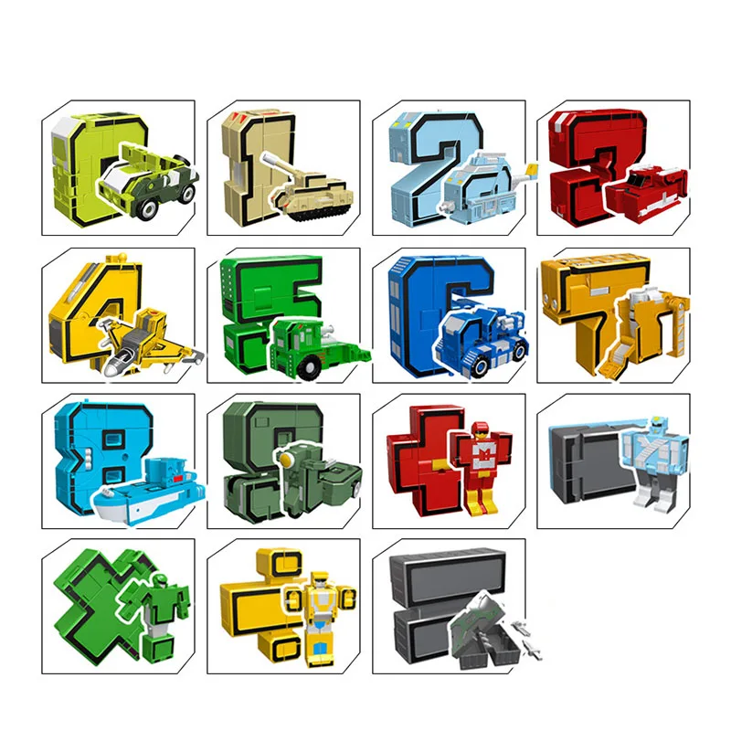 

Transformed Toy King Kong Digital Building Blocks Fitted Robot DIY Assembled Toys Early Childhood Educational Building Blocks