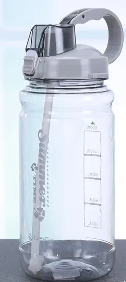 Супер большая емкость 3000 мл Новое поступление Спортивное пространство пластик с соломинкой BPA бесплатно фитнес Герметичная Бутылка Для Воды - Цвет: Синий