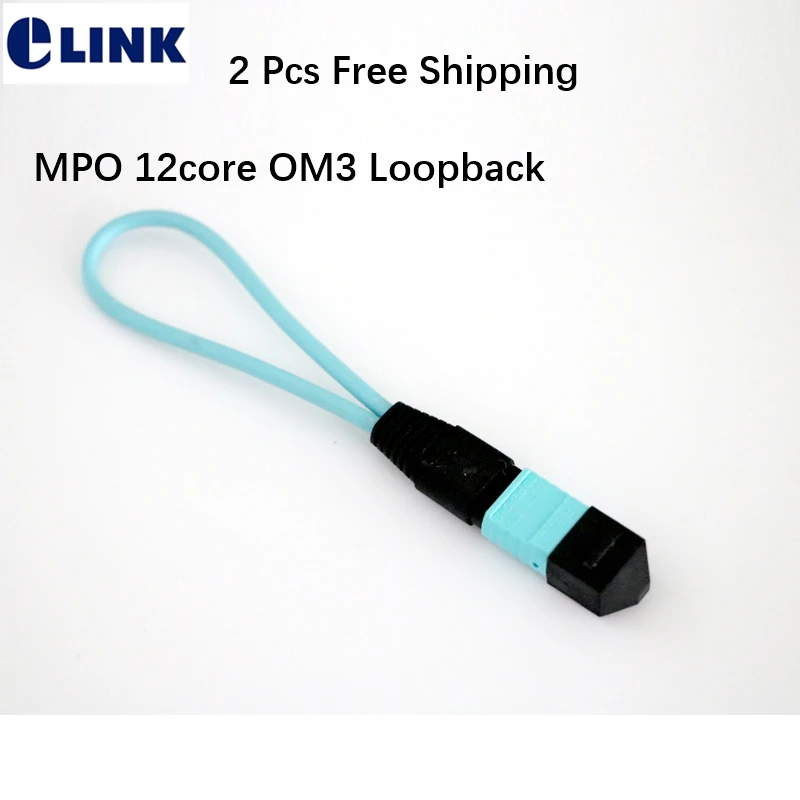 12 core MPO Fiber Loopback cable OM3 in Aqua color optical fibre Circuitor cable MPO MTP MM free Shipping factory ELINK 2 PCS маркер кисть на водной основе aqua color brush холодный серый 4