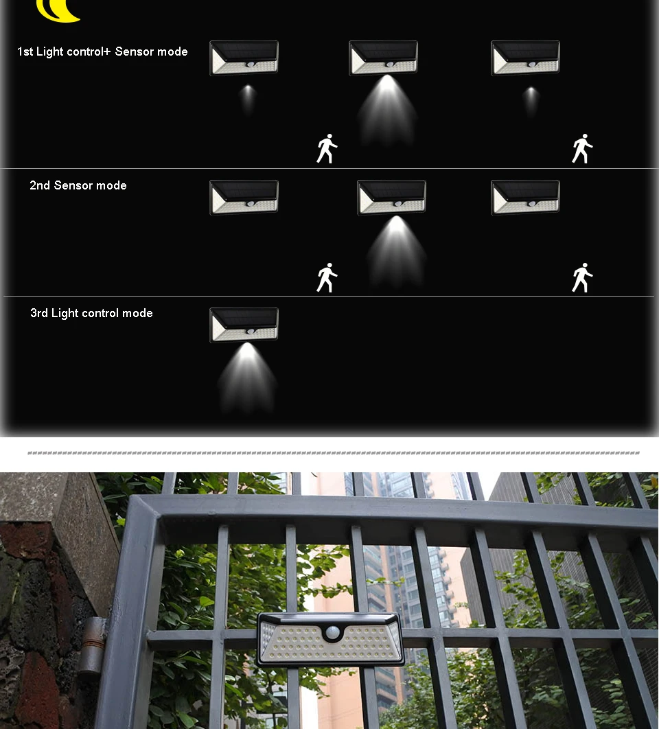 Conduziu a Iluminação Solar ao ar Conduziu a Luz Lâmpada de Parede Luzes do Jardim Qualidade Livre Solar Perfeito Multi Ângulo Ímã Poderoso Painel 7 solar light