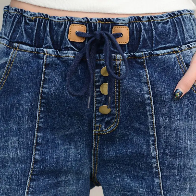 Экстра длинные джинсы для Высоких девочек 2017 г. брюки карандаш с эластичным