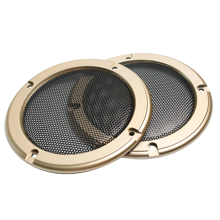 

1 Pair 2 inch 4 inch Gold Replacement Round Speaker Protective Mesh Tweeter Audio Speaker Cover Circle Speaker Accessories