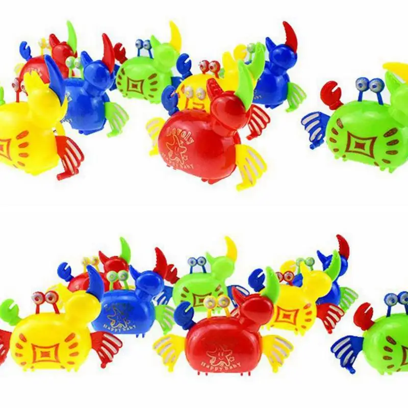 

1pc funny Toy Plastic Crab Shape Clockwork Toy for Children Kids Classic Gifts Delicate Wind Up Toy for kids Gifts
