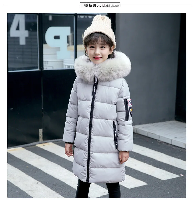

winter girls thickening vovlet down warm bigger hooded collar cotton parkas