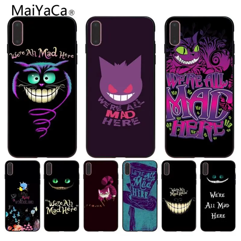 Чехол MaiYaCa Alice In Wonderland We All Mad Here для iphone 7 чехол 8 8plus 7plus 6s 6 6plus 5s|Чехлы-накладки| |