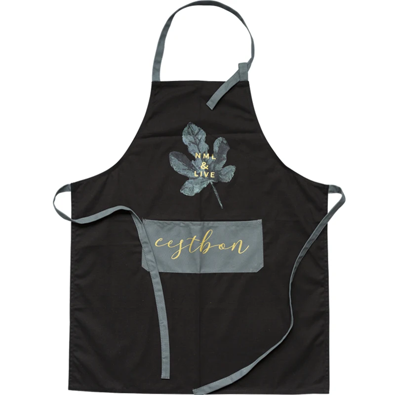 

Nordic winds Adjustable Print Pattern Apron Chef Waiter Kitchen Cooking Baking Apron with Pockets Bibs Delantal Cocina smocks