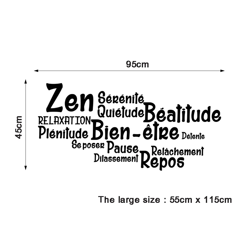 Stickers Salle De Bain Citation Zen Bien Etre Repos Vinyl Wall Decor Bathroom Wall Decal Home Decor Poster House Decoration Wall Stickers Aliexpress