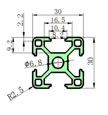 30 кадр/40/50/60 Тип Алюминий профиль штранг-прессования Длина 40 см Cnc Европейский Стандартный анодированный линейный рельс для 3d принтера - Цвет: 3030