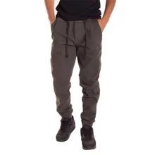 Новые повседневные мужские брюки Повседневное корсет со шнуровкой однотонные Цвет шаровары Штаны Слаксы из мультфильма; длинные брюки для Для мужчин в уличном стиле, одежда в стиле «хип-хоп»