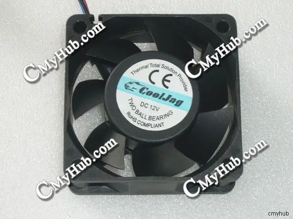Подлинный для EVERFLOW F126025BU DC12V 0.26A 6025 6 см 60 мм 60x60x25 3pin 3-проводной охлаждающий
