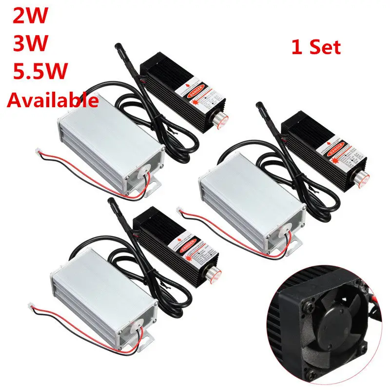 

2W/3W/5.5W 450nm DIY Mini Desktop Laser Head Engraving Machine Module High Power For CNC Engraver Printer/Cutter Machine