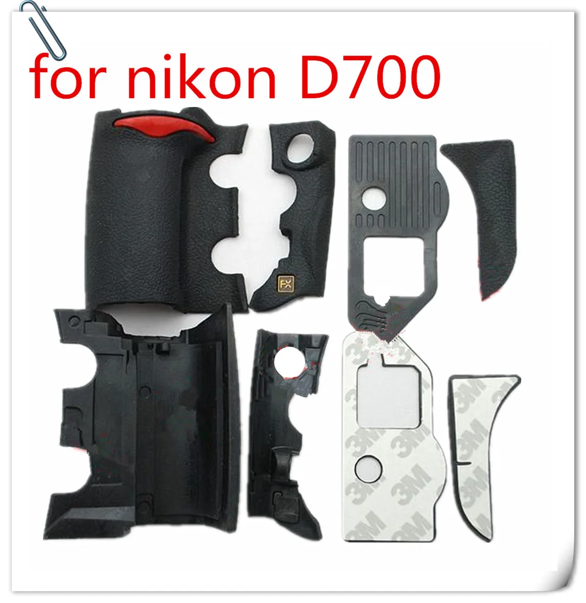 NEW A Set of 4 Pieces Grip Rubber Cover Unit For Nikon D700 Digital Camera Body Rubber Shell + Tape