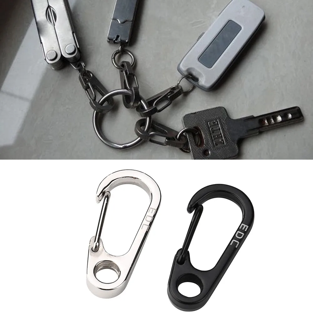 2 PCS high quality Spring Buckle Snap Alloy Nickel-free Plating Key Ring Carabiner EDC Hook Strong durable portable practical*30 2 PCS high quality Spring Buckle Snap Alloy Nickel-free Plating Key Ring Carabiner EDC Hook Strong durable portable practical*30