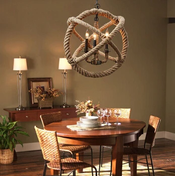 

Modern home countryside loft style rope pendant light vintage bar decoration light coffee shop light ac90-265v free shipping