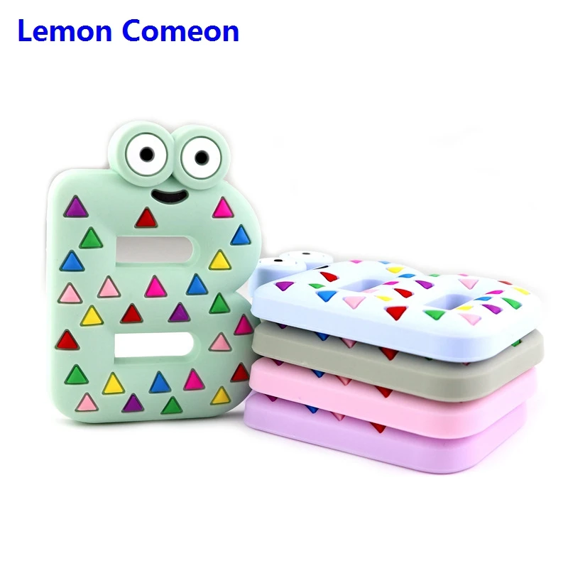 

Lemon Comeon Silicone Letter Beads B Baby Teether Accessories Teething Beads Silicone BPA Free Teethers For Baby Teeth Gifts 1PC