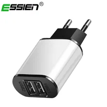 

Essien 5V 2A Dual USB Charger With 50cm Gold Micro Cable EU Quick Charge Wall Travel Mobile Phone Charger For Samsung Huawei