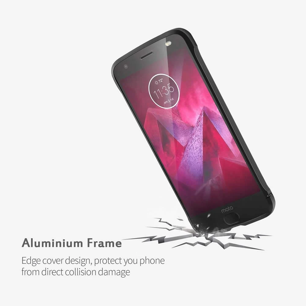 Для motorola Z2 force чехол бампер совместимый с moto mods DNGN роскошный алюминиевый сплав