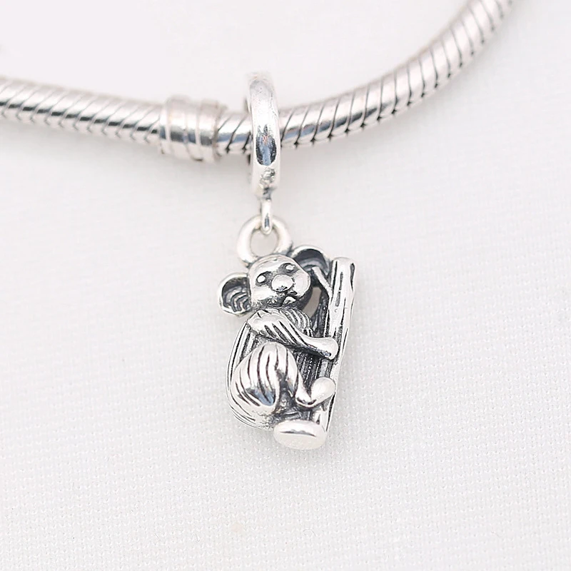 

Fits Bracelet Charm Jewelry DIY Women Party Gift Cute Animal Koala Pendant 925 Sterling Silver Jewelry Beads