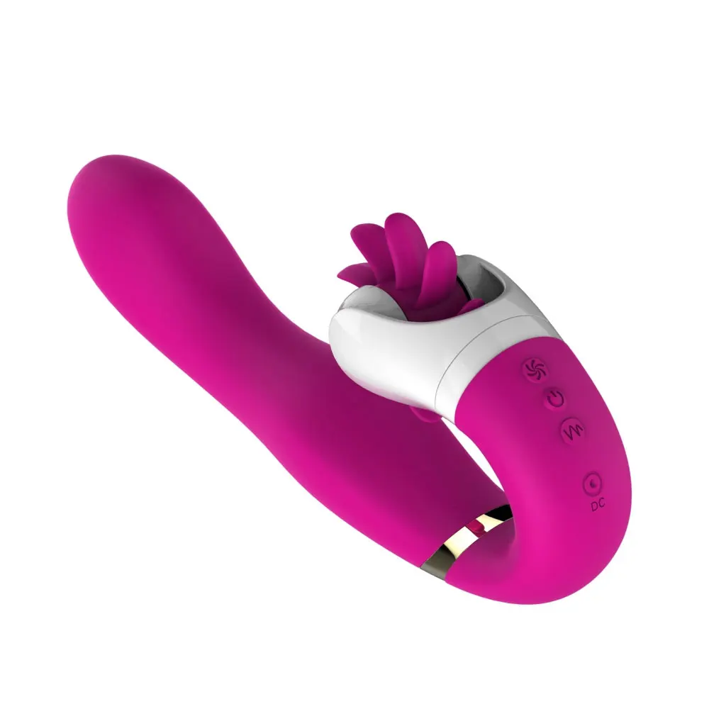Dildo Vibrator Fast rotating tongue for stimulates clitoris Sex Toys for Women Powerful Dual Motors Vibrators