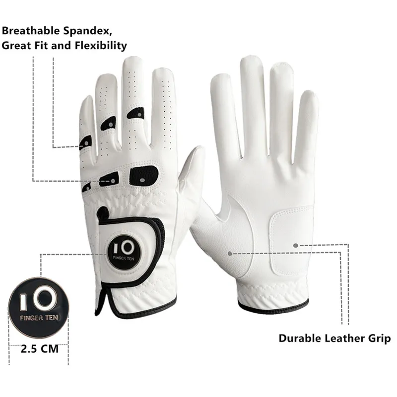 الرجال الغولف قفازات Weathersof جلدية Lh Rh مع الكرة ماركر ترتديه على اليد اليمنى أو اليد اليسرى اعب غولف دائم تنفس قفازات بوليمر الرجال الغولف قفازات Weathersof جلدية Lh Rh مع الكرة ماركر ترتديه على اليد اليمنى أو اليد اليسرى اعب غولف دائم تنفس قفازات بوليمر