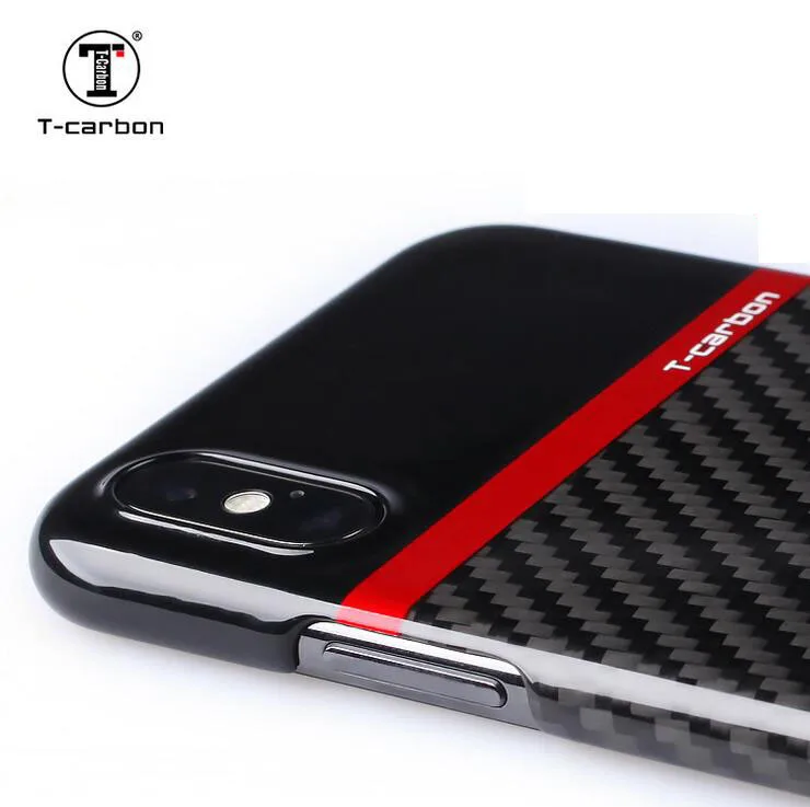 Глянец/матовый Настоящее углеродное волокно мобильный ультра тонкий светильник чехол для телефона чехол для iPhone X Черный