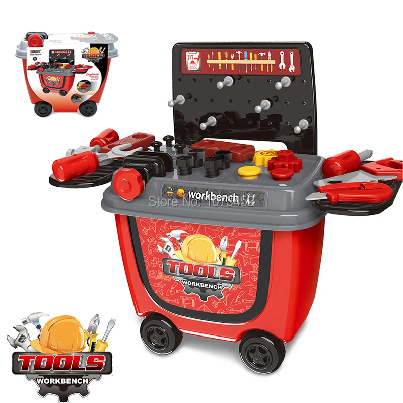Engineer tools workbench cart simulation kids repair toy set