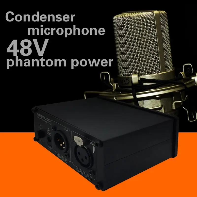 Lynepauaio Capacitance Microphone Phantom Power Supply+48V Xlr Input