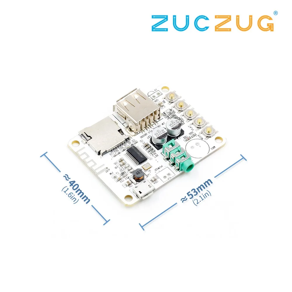 

Bluetooth Audio Receiver board with USB TF card Slot decoding playback preamp output A7-004 5V 2.1 Wireless Stereo Music Module