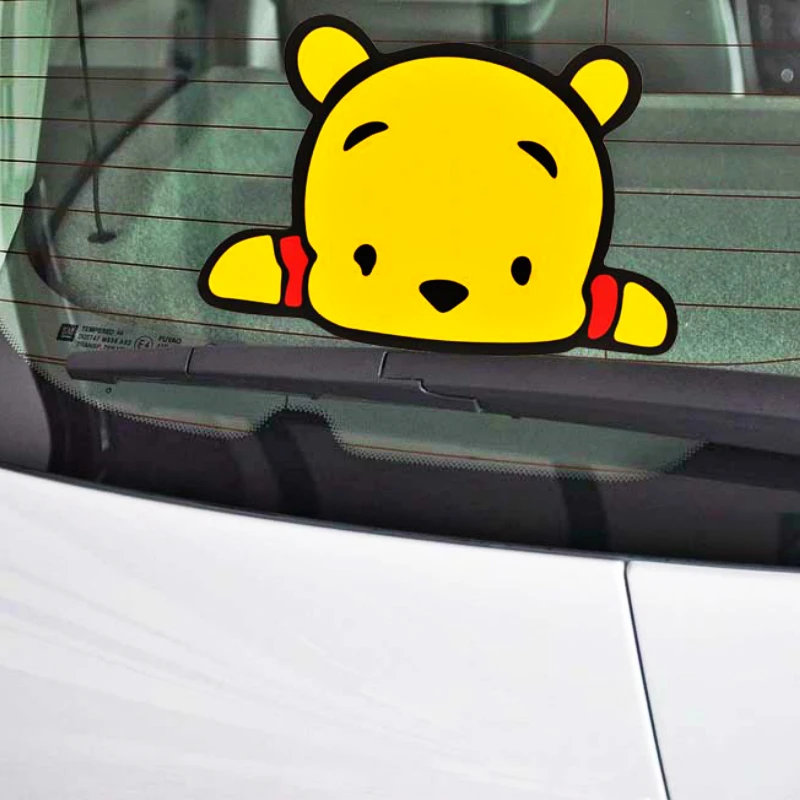 

Volkrays Car-styling Sticker Cartoon Funny Winnie Pooh Decal Decoration for Motorcycle Peugeot Mazda Nissan Smart Mini Fridge