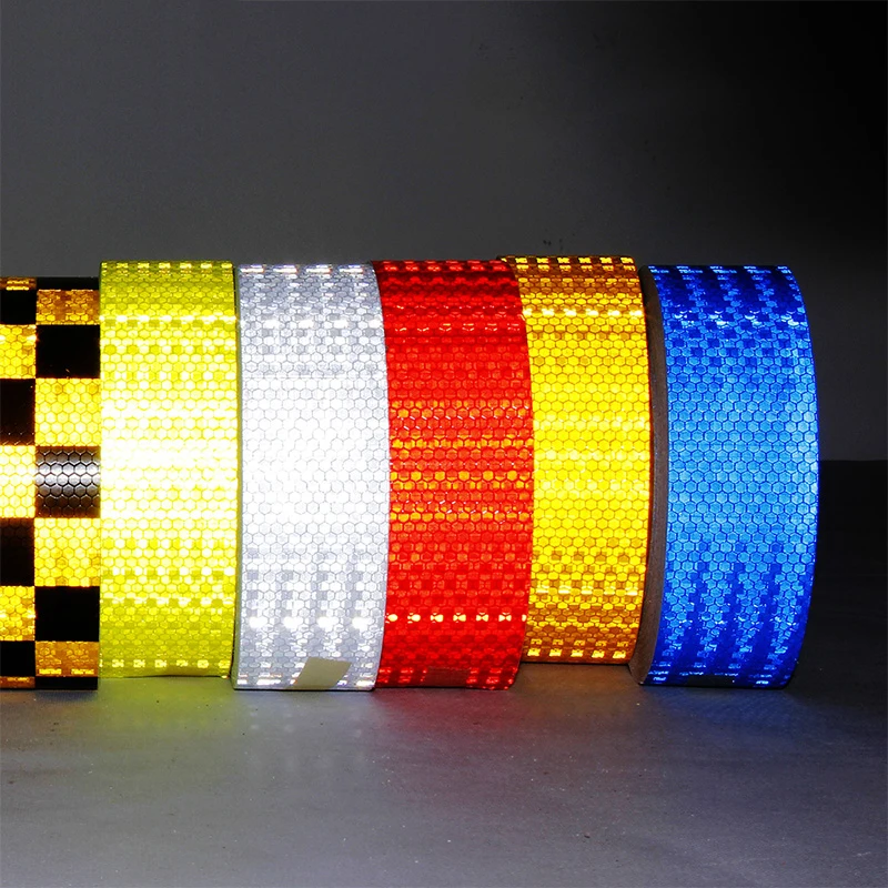 

5cmx5m Lattice Highly Reflective Tape Stickers Car Styling Automobile Vehicle Truck Motorcycle Safety Warning Mark Strip Decal