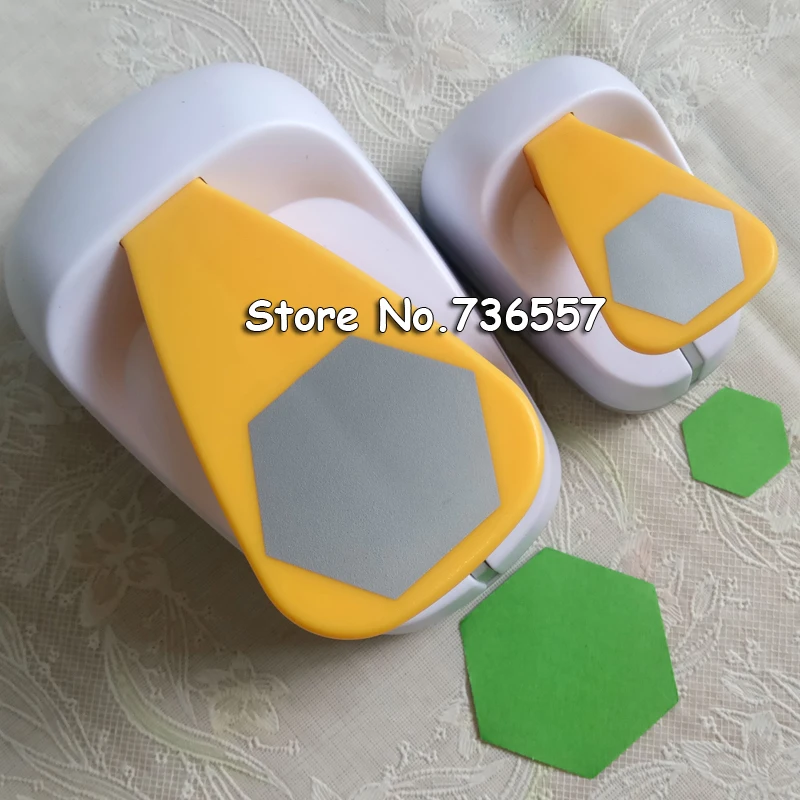 

Free ship 2pcs Hexagon (1pc 2" and 1pc 1") hole punch set Geometry Punch Craft Scrapbook Paper Puncher graph Shaped Punches