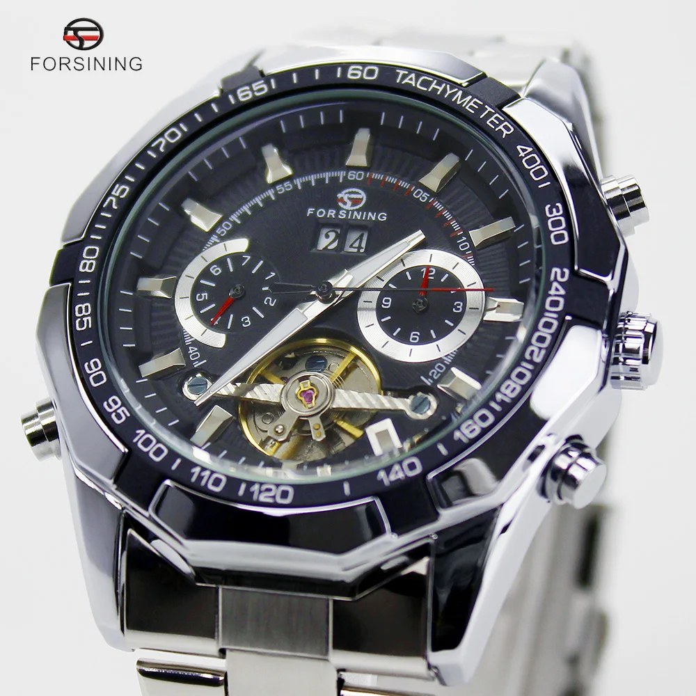 2016 Forsining New Series Tourbillon Design Clock Mens Automatic Skeleton Watches Male Military Multifunction Relogio Erkek
