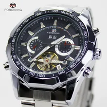 2016 Forsining Новая Серия Дизайн Tourbillon Часы Мужские Автоматические Скелет Часы Мужчины Военный Многофункциональный Relogio Saat Эркек