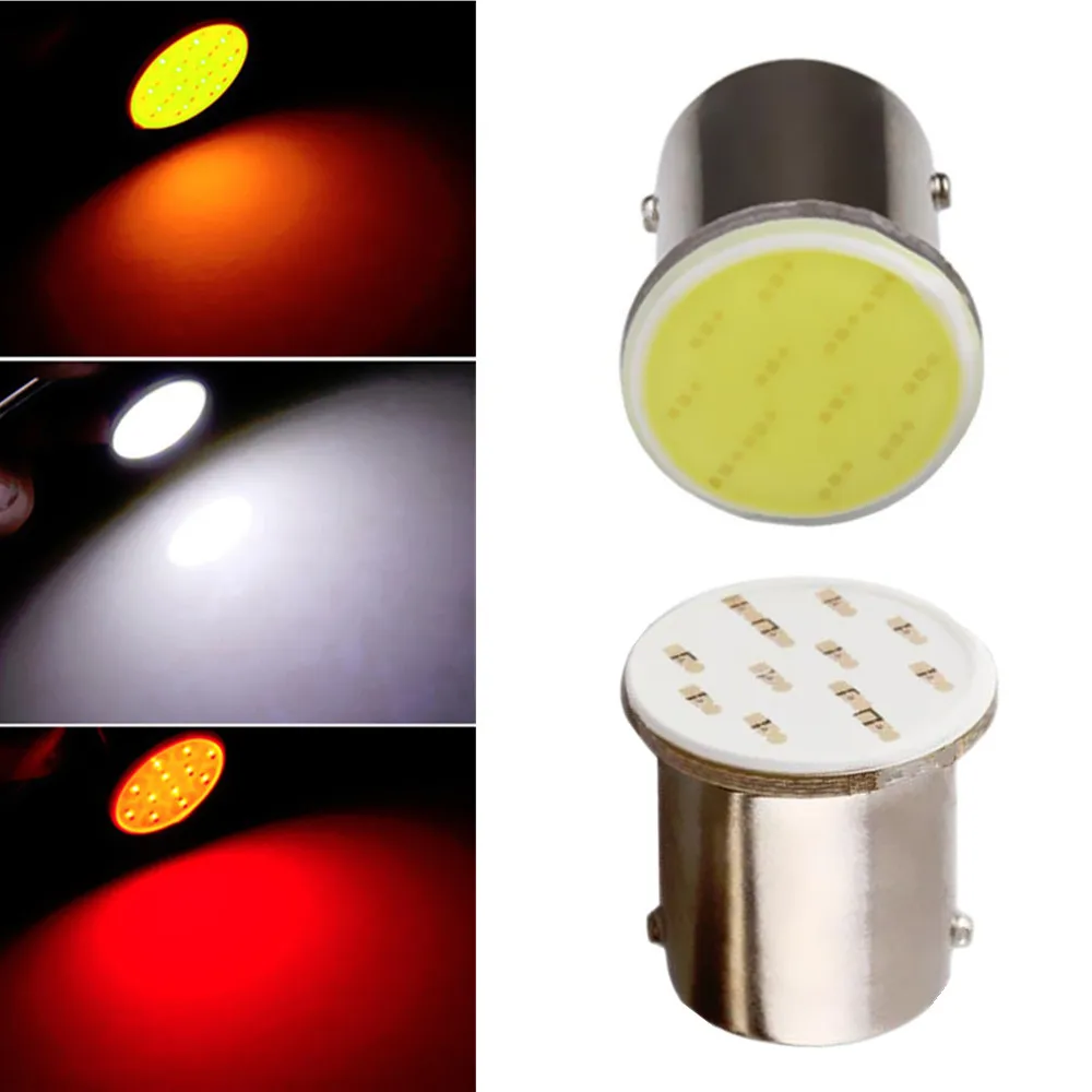 Автомобильные светодиодные лампы BA15S 1156 светодиодов 12 В p21w COB 12SMD R5W 30 шт.|car led bulb|car