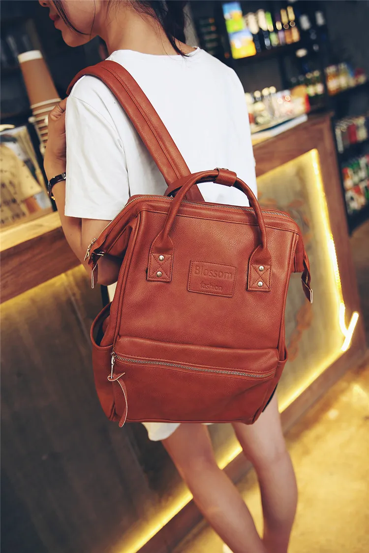 Fashion Mummy Diaper Bag Backpack Leather Waterproof Maternity Nappy Bag Large Capacity Travel Mother Handbag For Mom Baby Care (14)