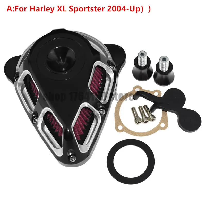 Motorcycle Air Inflow Intake Filter For Harley Sportser XL 883 1200 04-19 Touring Street Road Glide 08-18 Dyna FXDLS Softail - Цвет: with logo