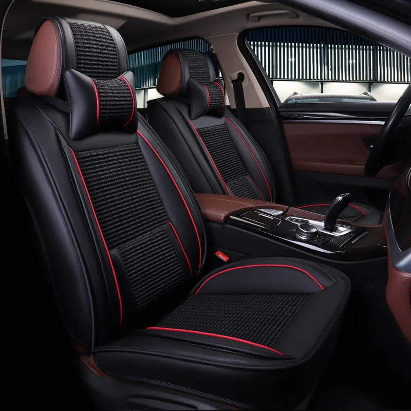 Leather Ice Silk Car Seat Cover 2018 new style fit for toyota Cadillac